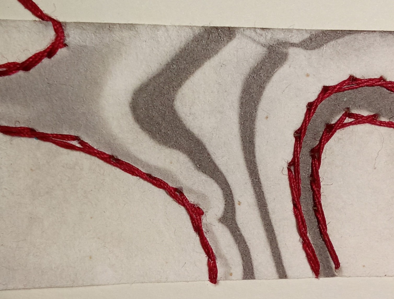 arte giapponese suminagashi e ricamo su carta